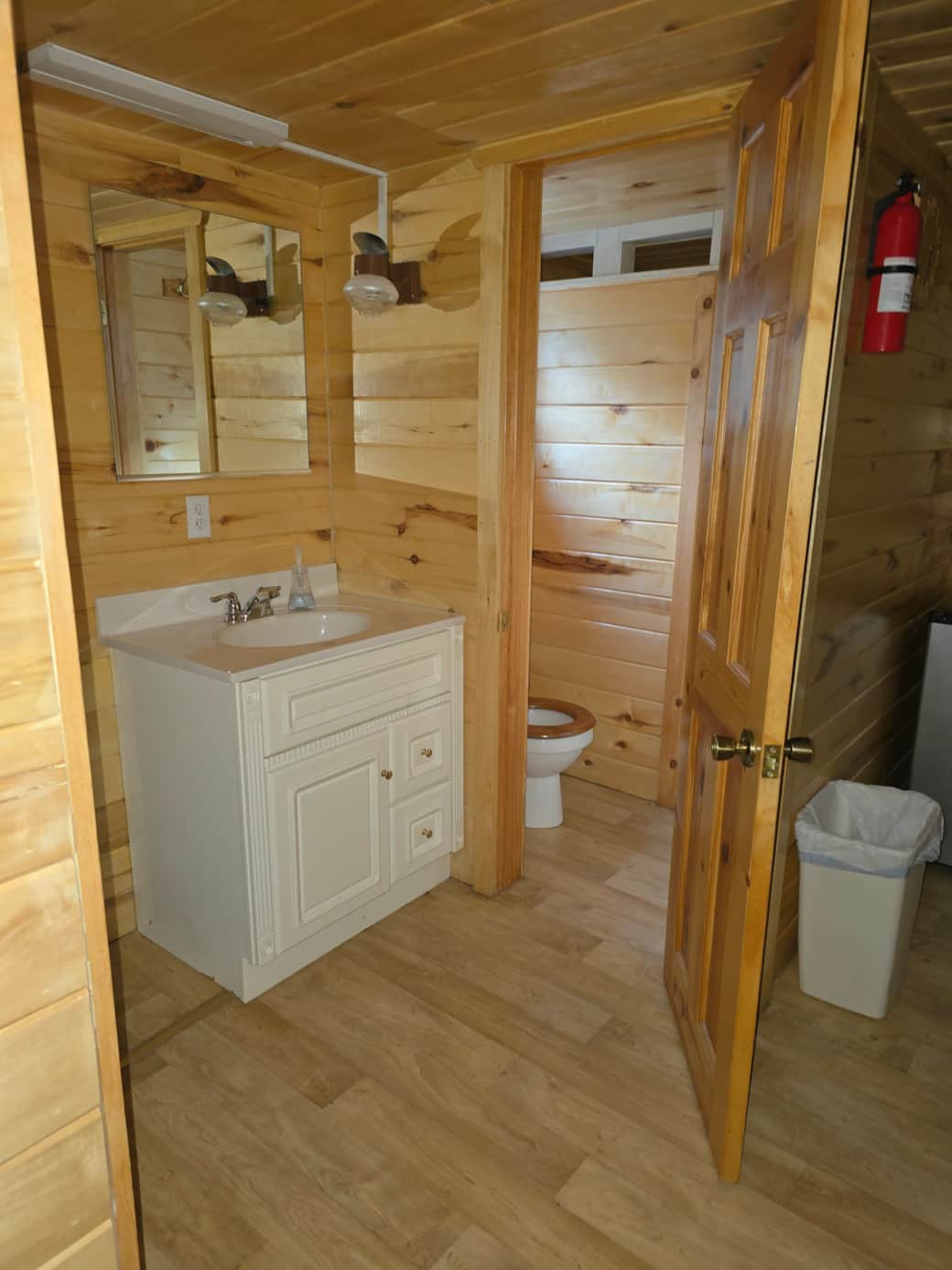 Lake cabin bathroom