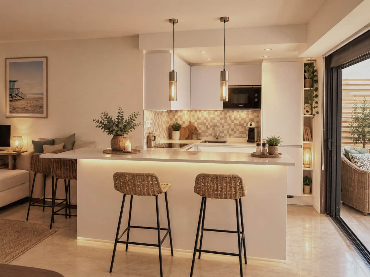 Renovated open kitchen