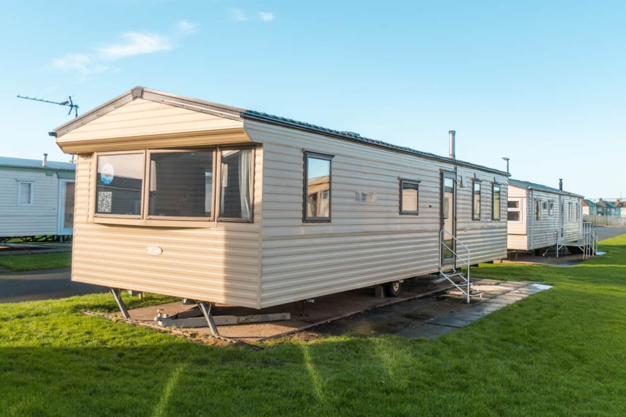 Exterior before the planned decking installation.