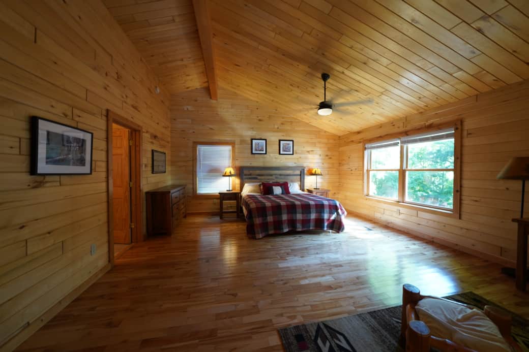 Master bedroom in the loft. 