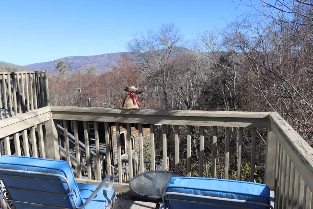 That's just Barnaby.  He calls this his groovy mountain pad. I have to laugh. He's so retro.