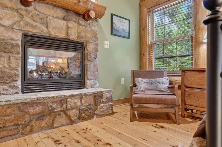 Fireplace and reading chair