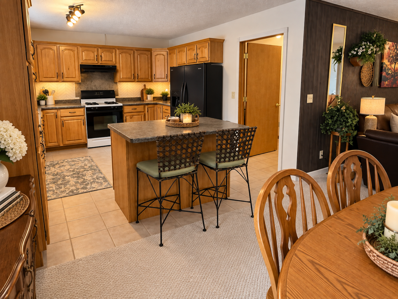 Kitchen view from dining 