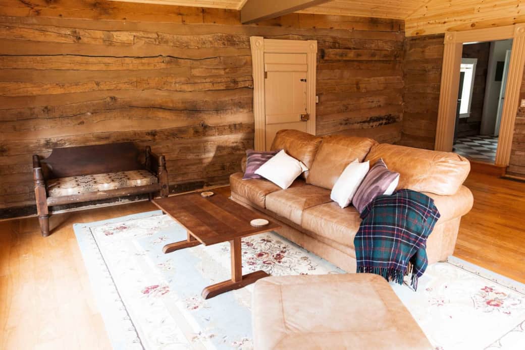 Living Area. TV is located in the corner, but not visible in this picture.  There is also a table for eating.