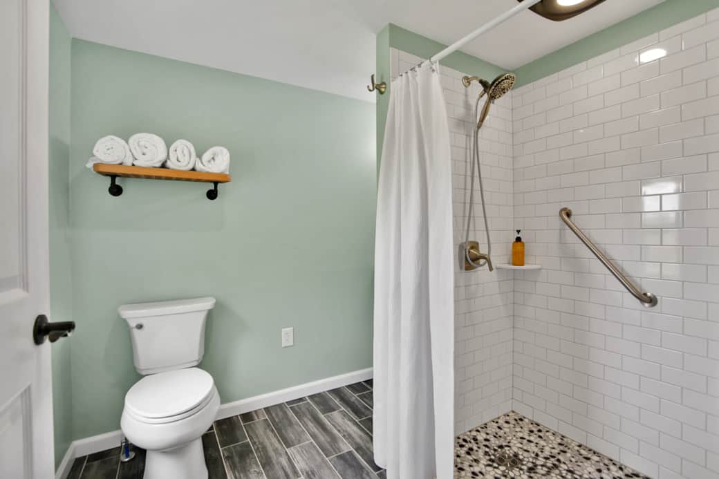 Bathroom 1, main floor, zero entry shower