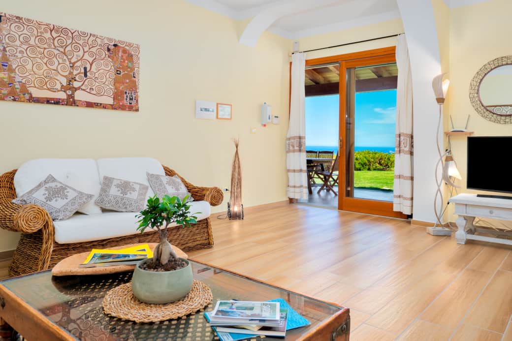 Lounge with Sardinian sea view