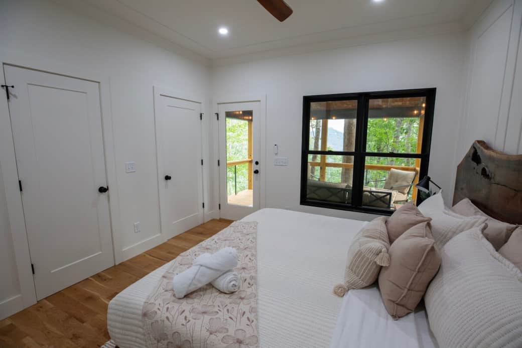 Primary bedroom with porch access