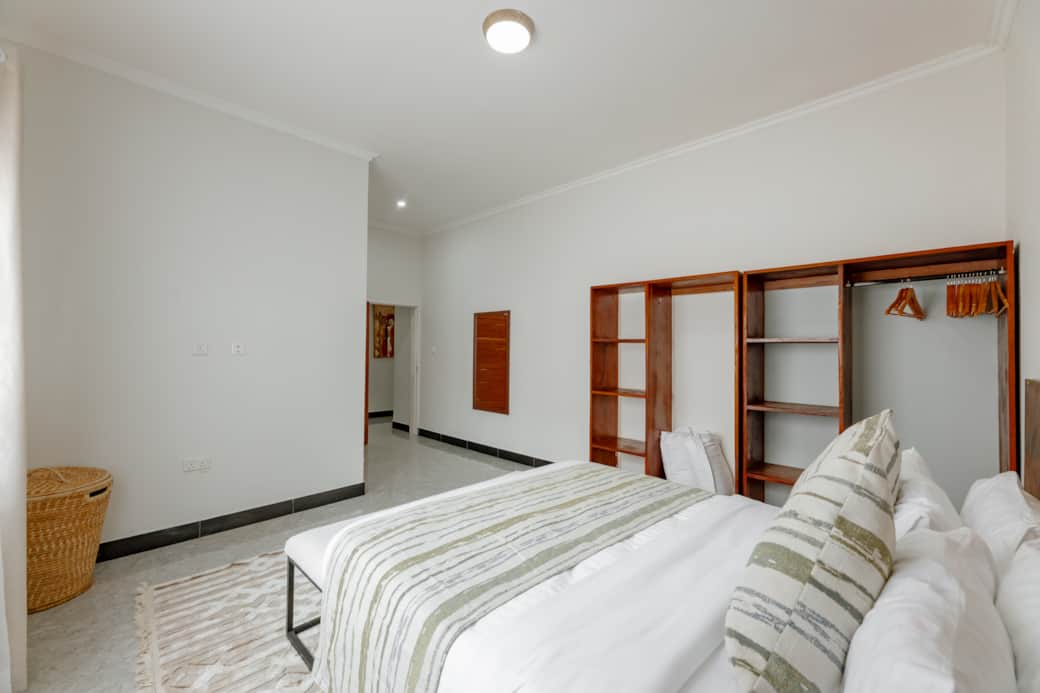 Spacious bedroom with storage