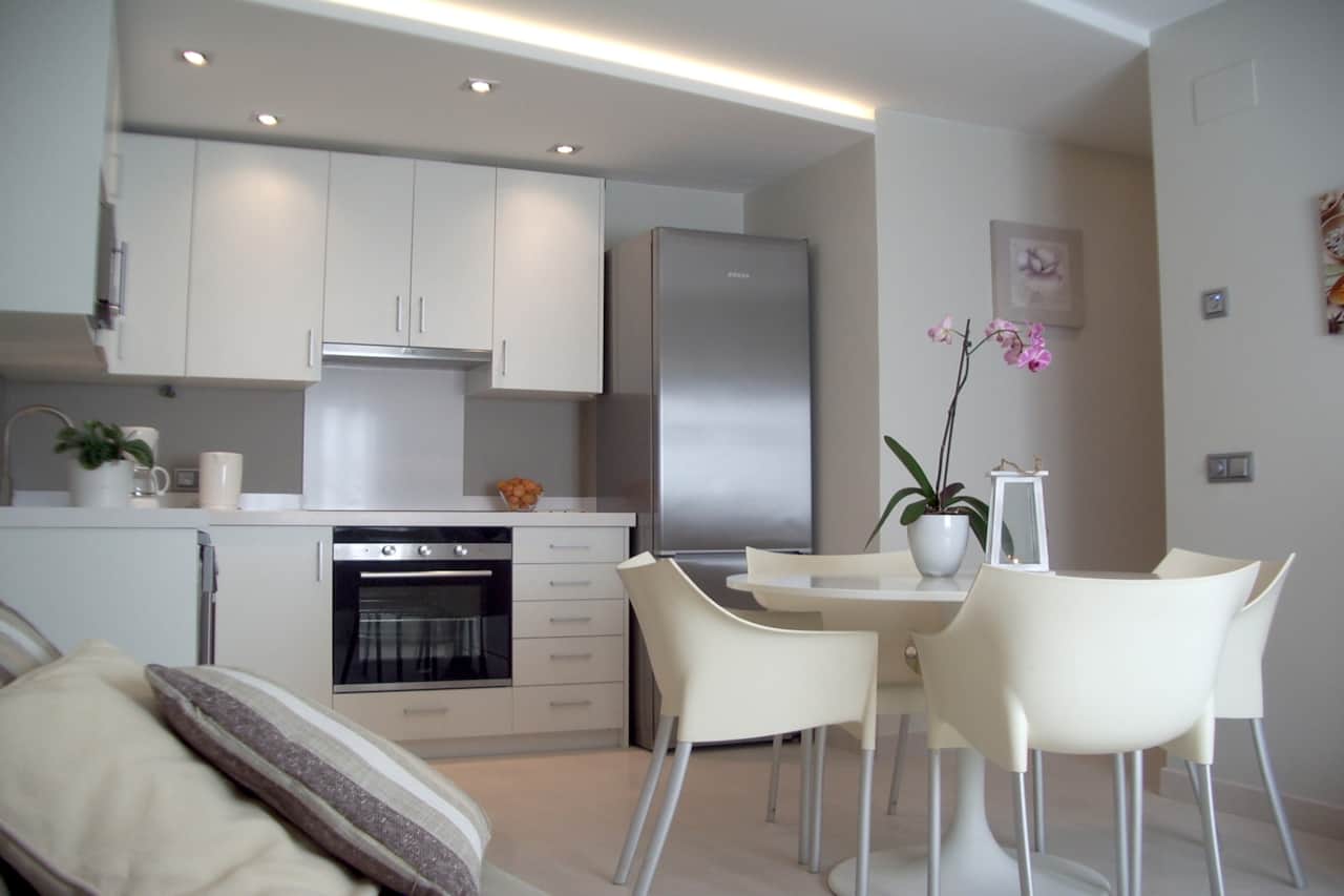 Cocina abierta salon, Cuisine ouverte salon, Kitchen open leaving room