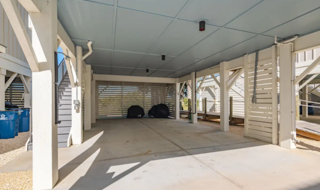Patio and parking