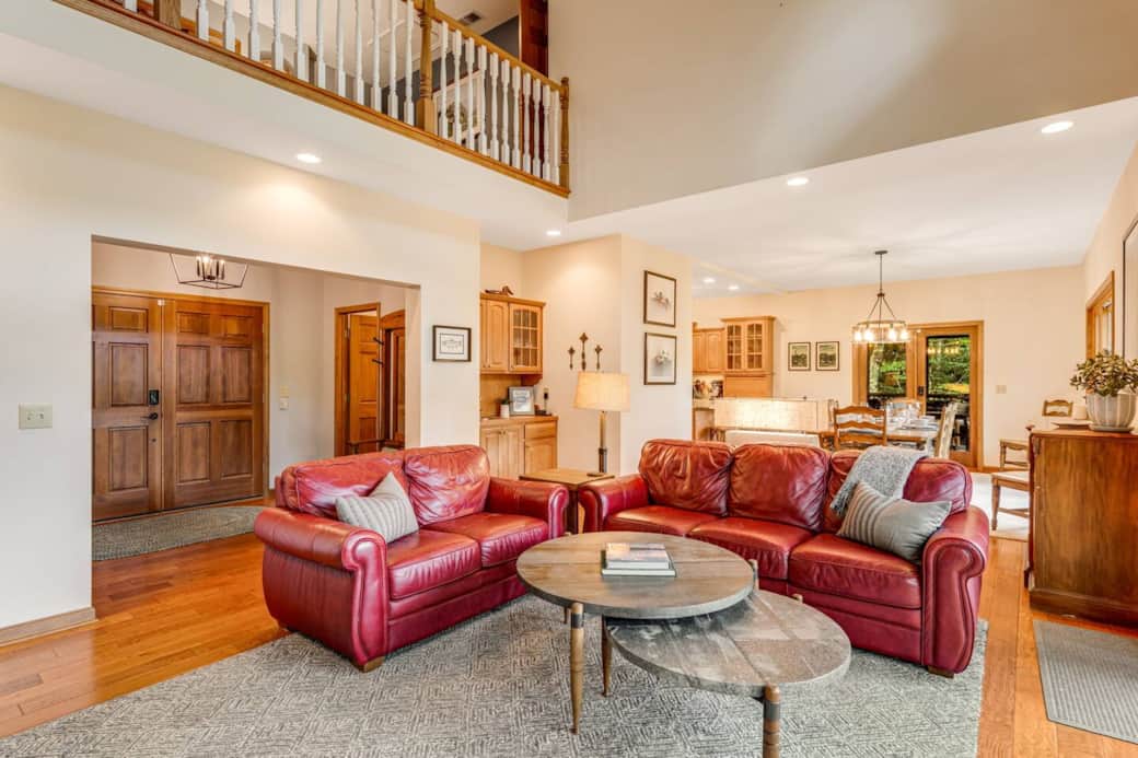 Living Room | Wet Bar | Open Concept to Kitchen and Dining Room