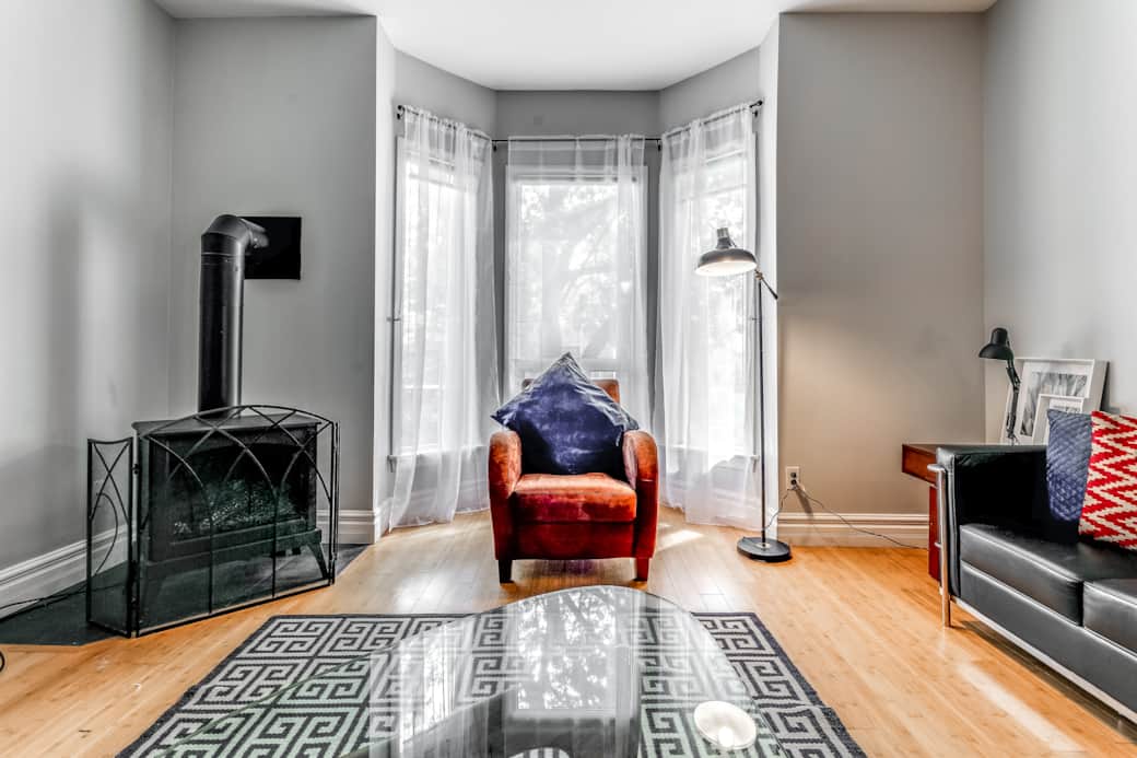 Comfortable study area in a Toronto home, suitable for weekly rentals.