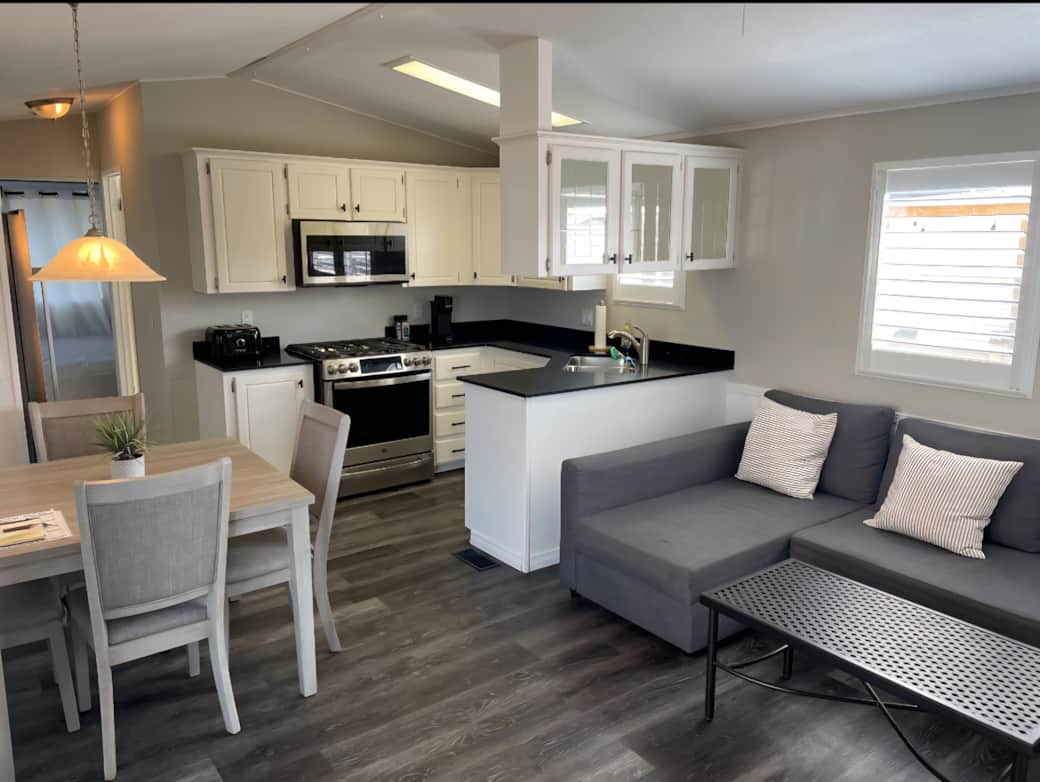 Living, dining and kitchen Living, dining and kitchen