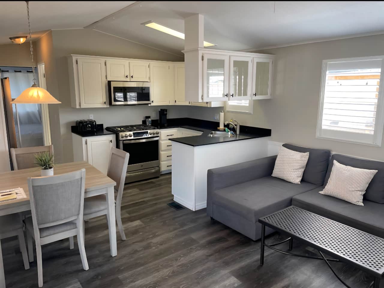 Living, dining and kitchen 