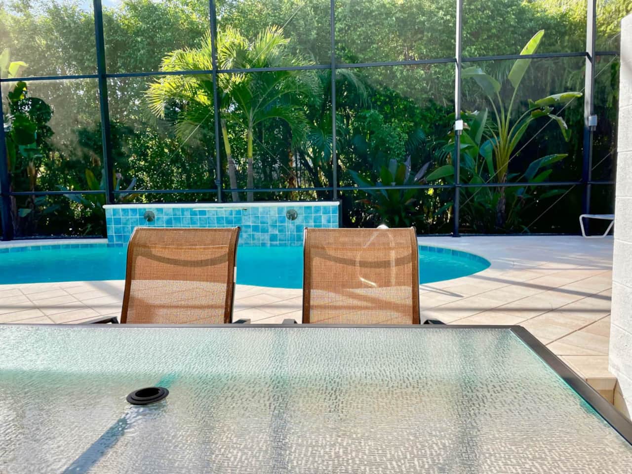 Pool view from patio