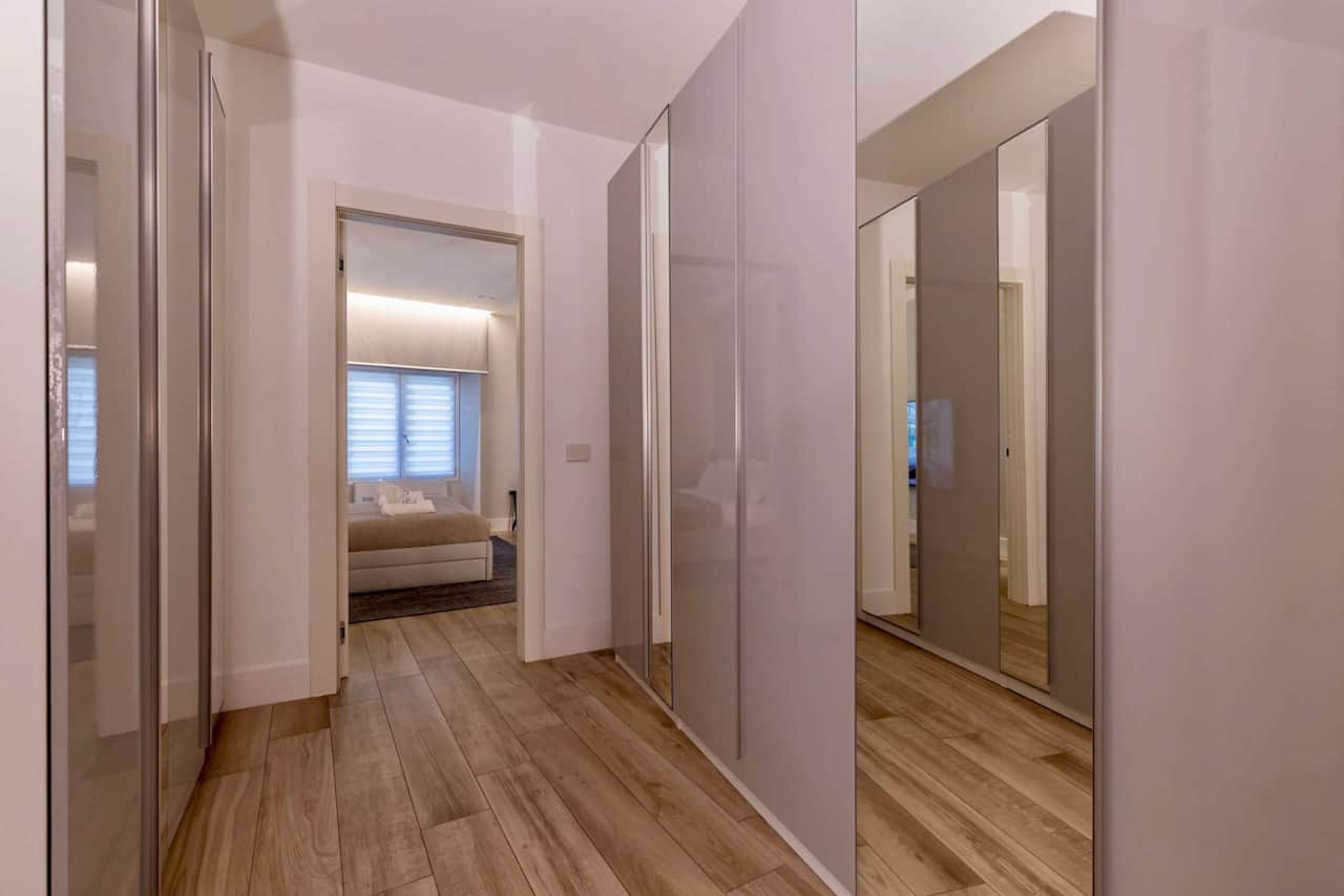 Bedroom with more than enough storage space