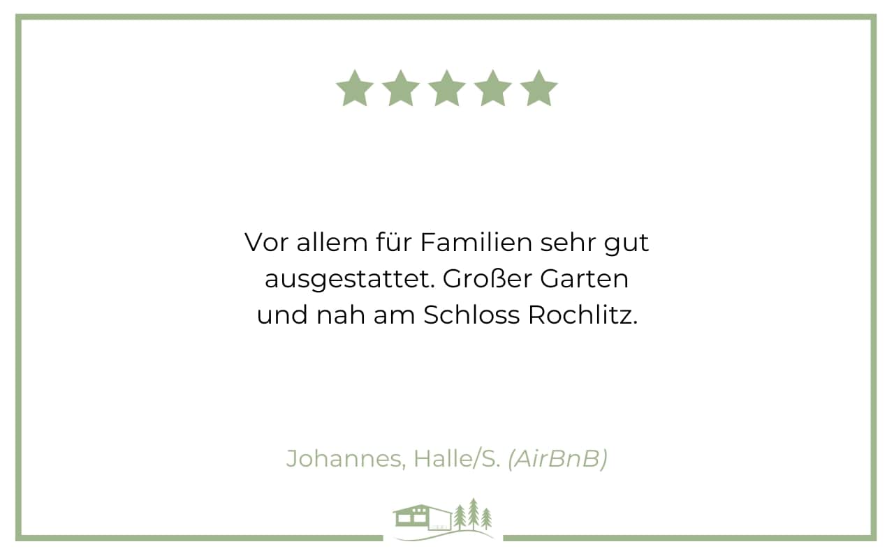Bewertung Ferienhaus Tannenblick Rochlitz
