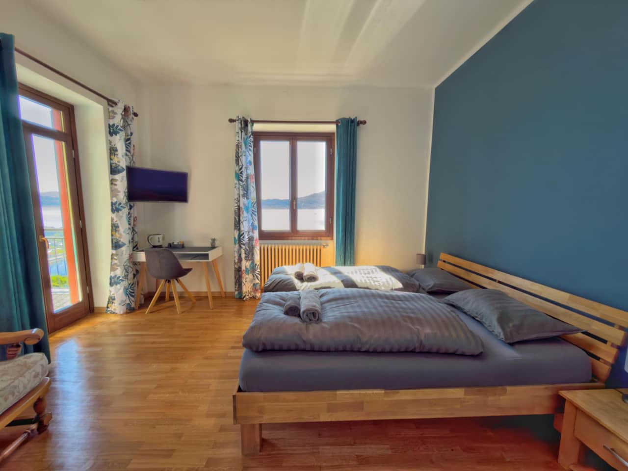 Zimmer Zaffiro Seeblick Villa Angelina Cannero Lago Maggiore