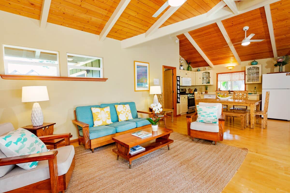 Main living room, open to dining room and kitchen 