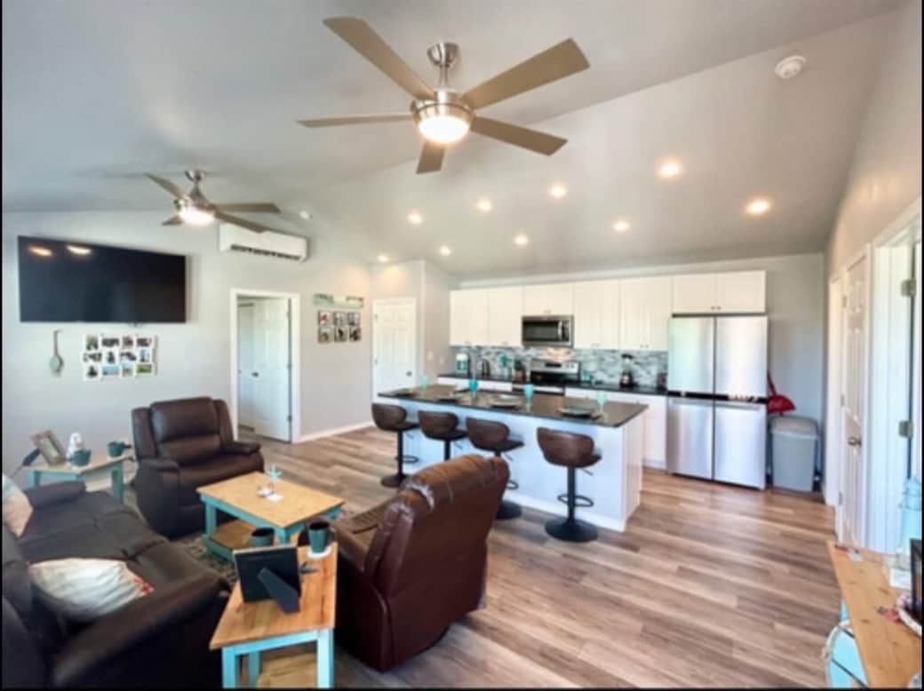 Kitchen and living room