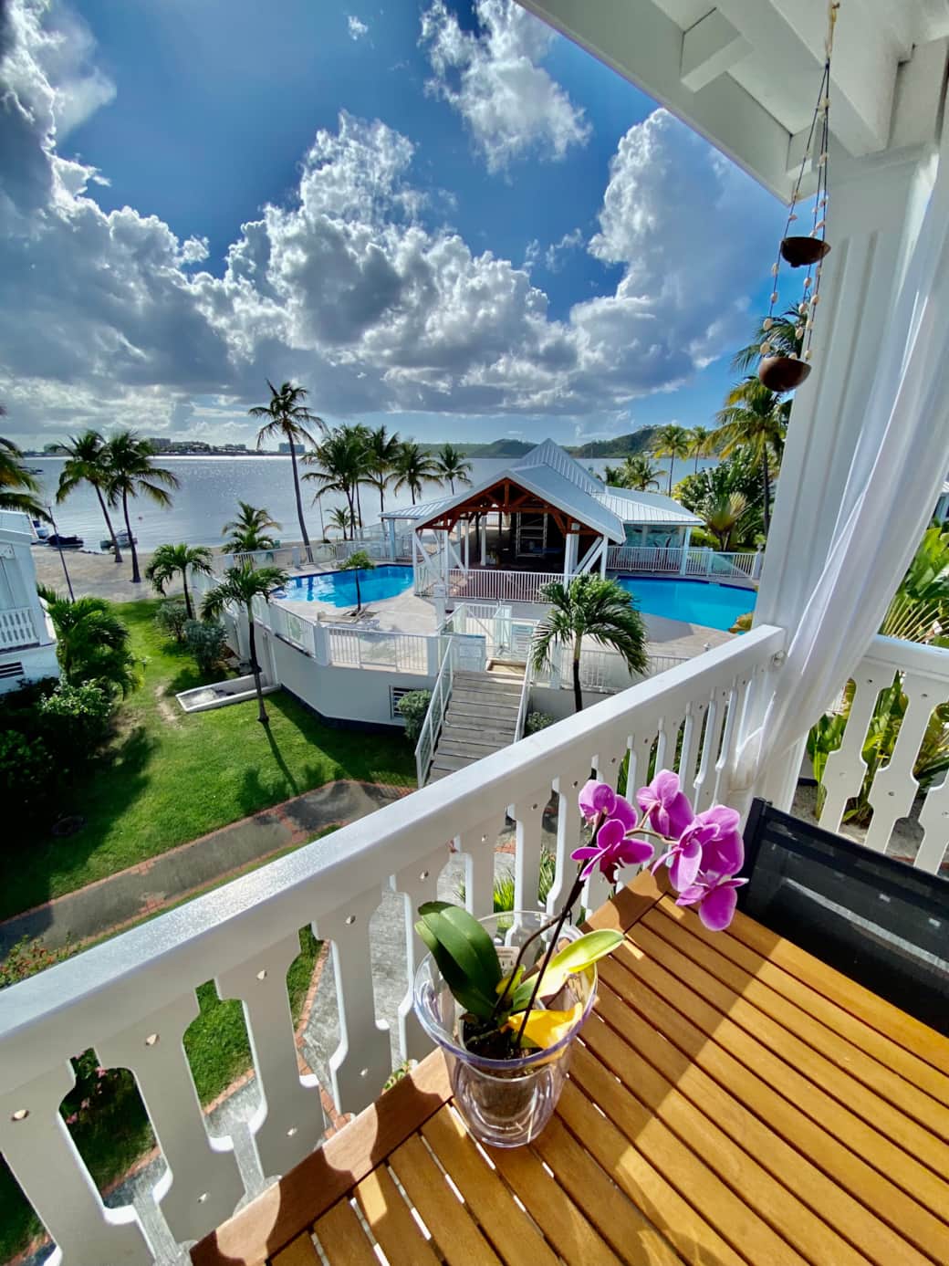 Terrasse splendide vue panoramique- Duplex LA JUNGLE BLEUE -Résidence Anse Margot - île de SAINT M Terrasse splendide vue panoramique- Duplex LA JUNGLE BLEUE -Résidence Anse Margot - île de SAINT M