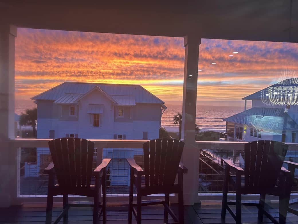Sunset from the porch