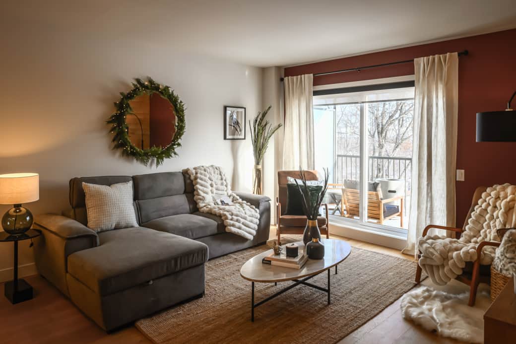 Living room with sofa bed