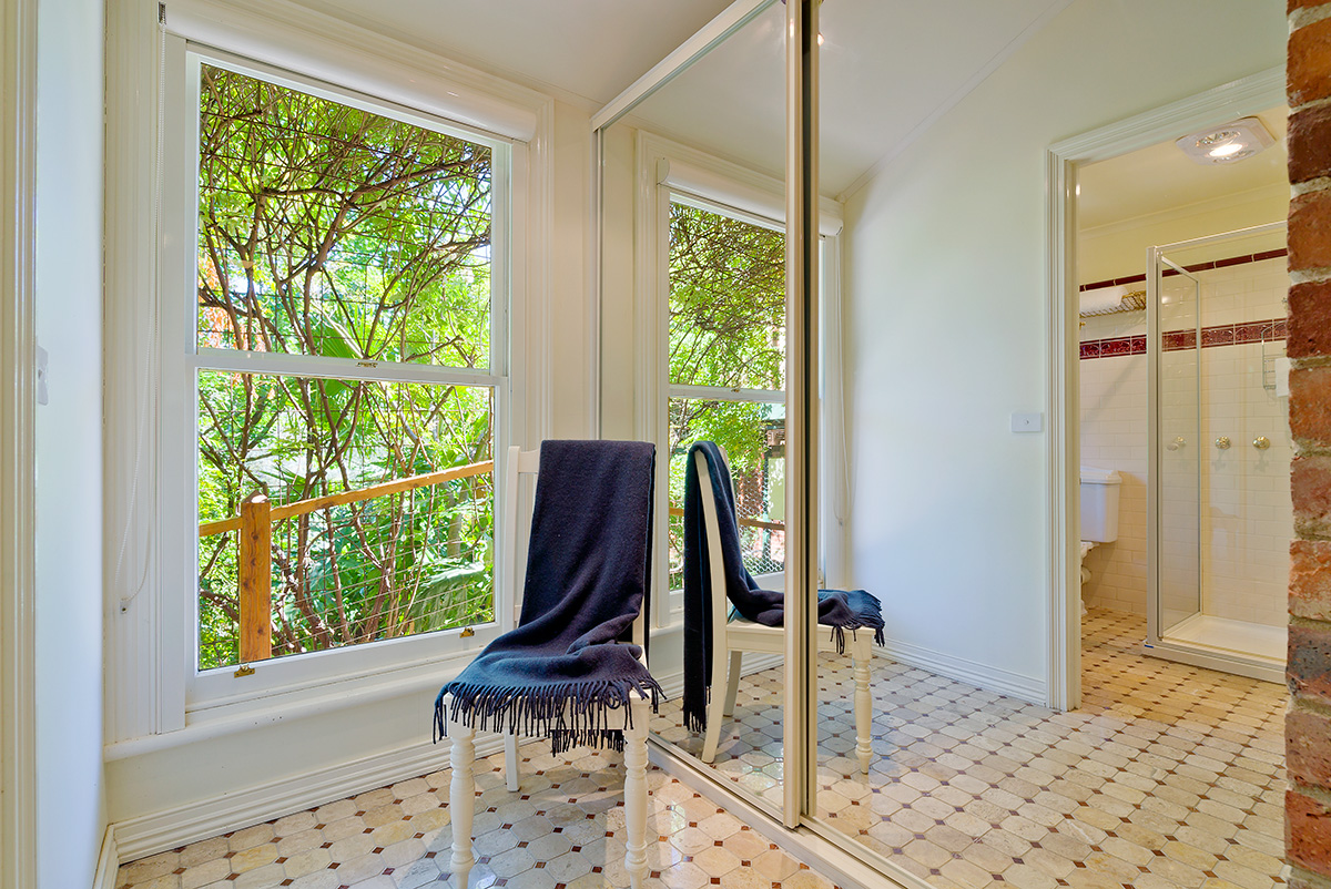 The master bedroom's dressing room 