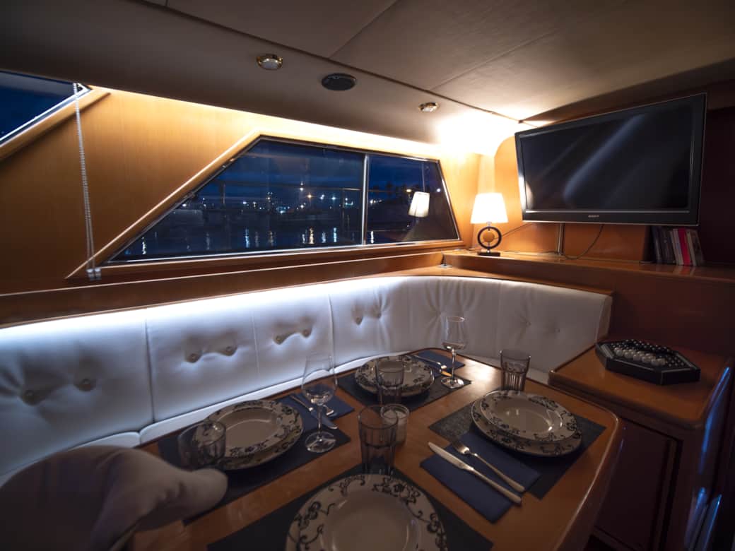 Living room in the night