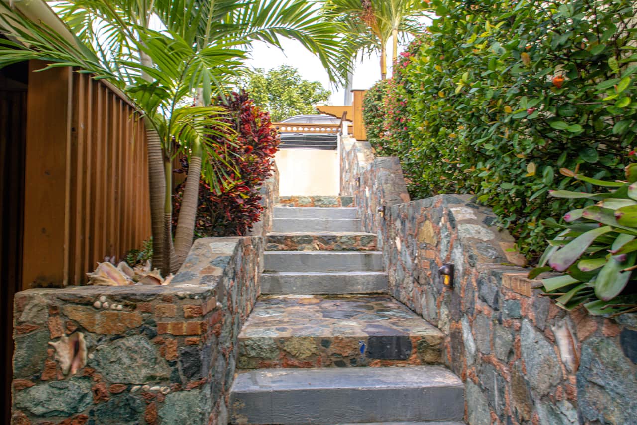 Walkway down to the entry