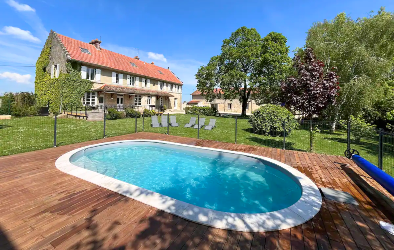 Jardin avec piscine