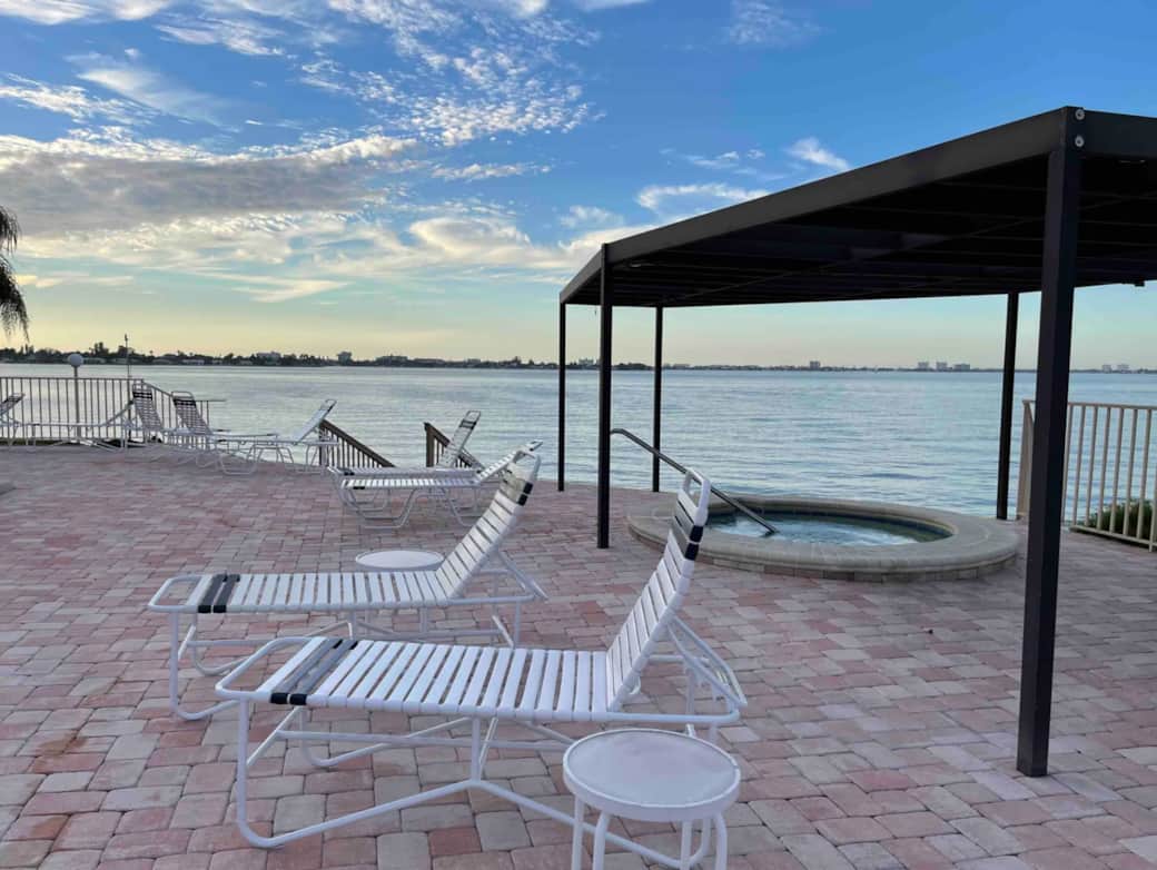 Waterfront hottub