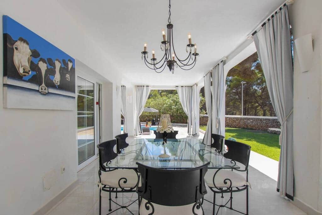 La salle à manger de l'extérieur