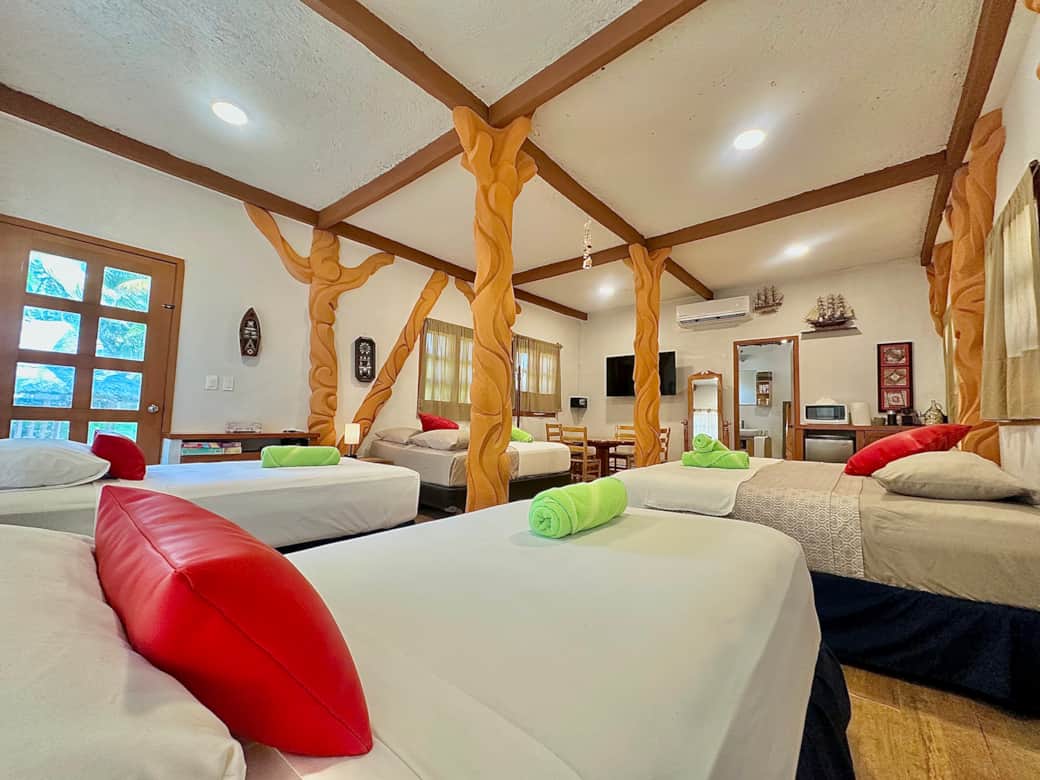 Room on the beach, equiped mini fridge, microwave and coffe machine, private bathroom