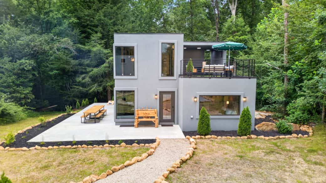 Luxury Concrete home tucked into the trees