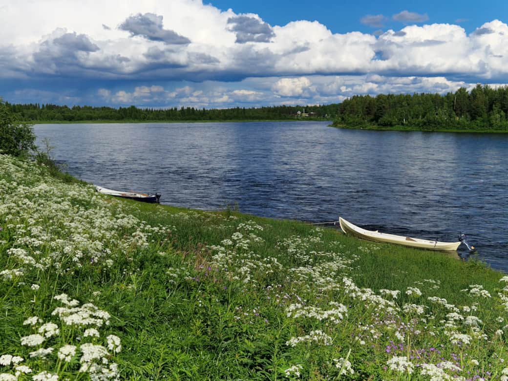 Viev of the Torne river from the  homestead