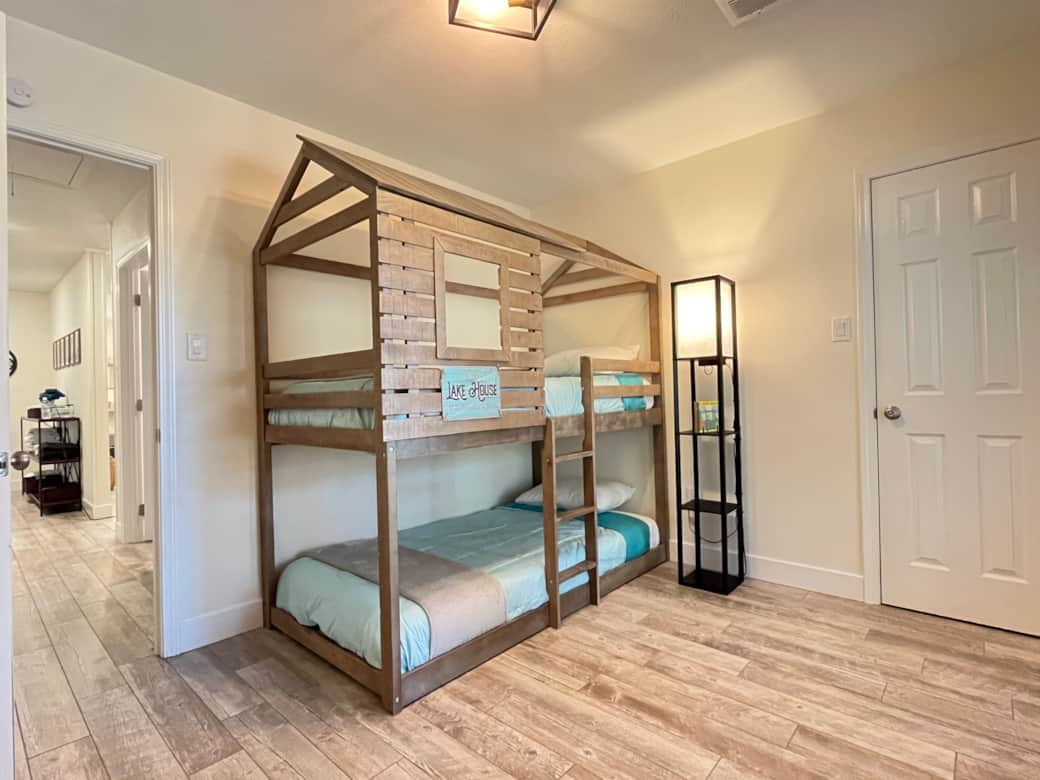 The Lake Room features our lake house bunk beds