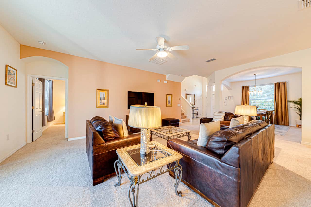 NEW Decorated Lounge with Large Wall-Mounted Smart TV and Soundbar