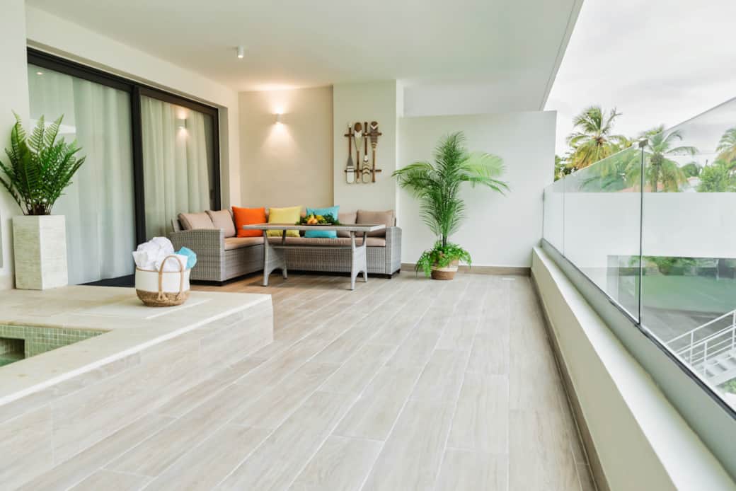 Spacious Private Balcony with Lounge Seating and Plunge Pool