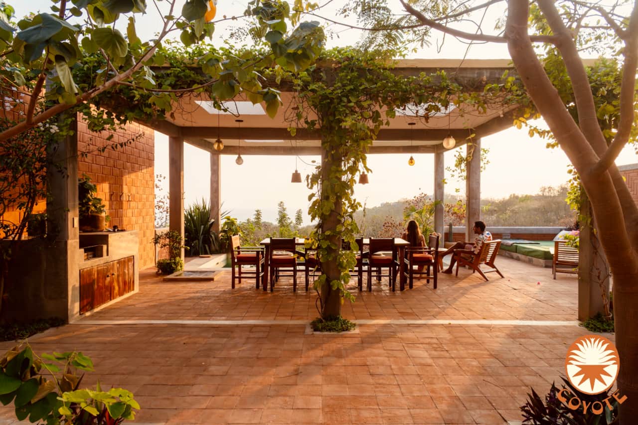Outdoor charcoal grill for memorable evenings