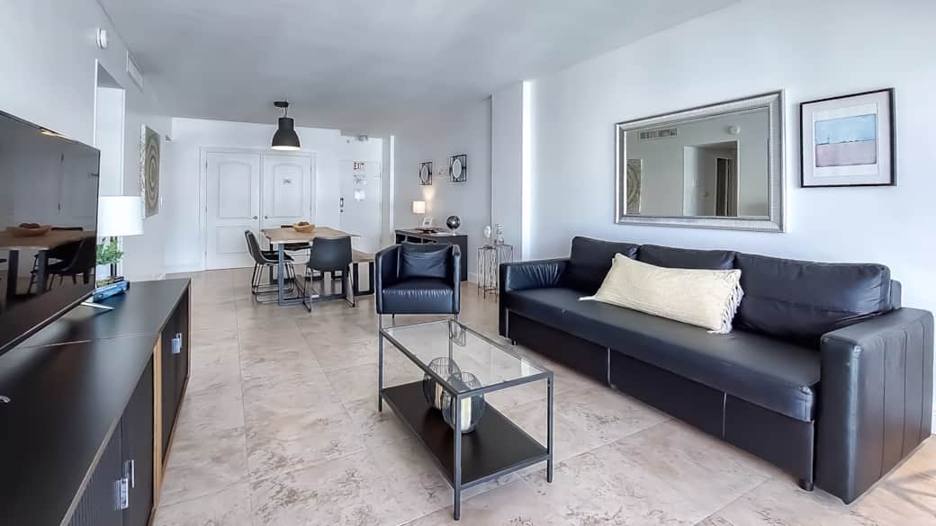 Living room and dining room