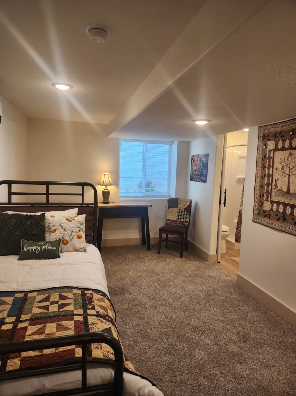 The Old Homestead: Enjoy rustic charm, cozy comfort, and the convenience of a private bathroom. The Old Homestead: Enjoy rustic charm, cozy comfort, and the convenience of a private bathroom.
