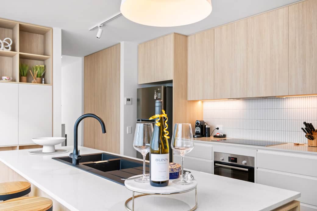 Kitchen tap is fitted with a water filter system for your convenience