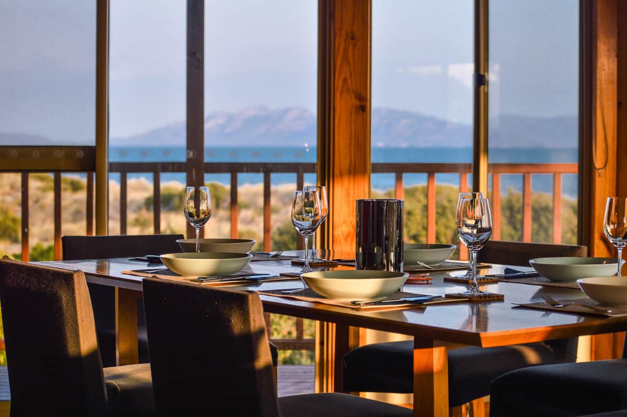 Dining at sunset