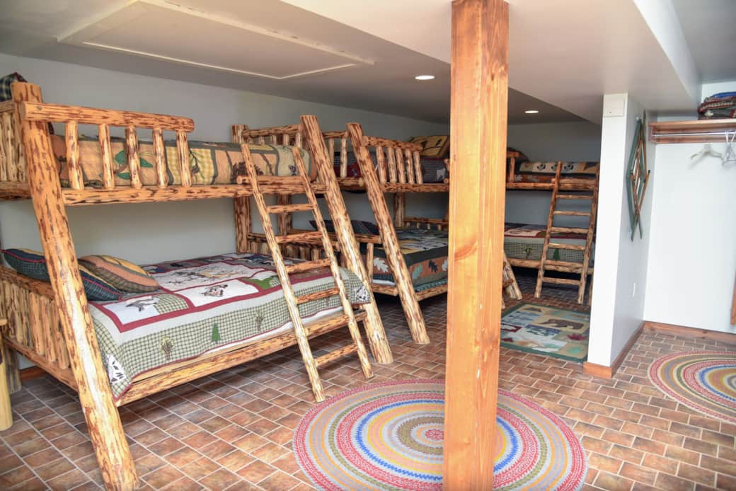 Bunkroom in basement