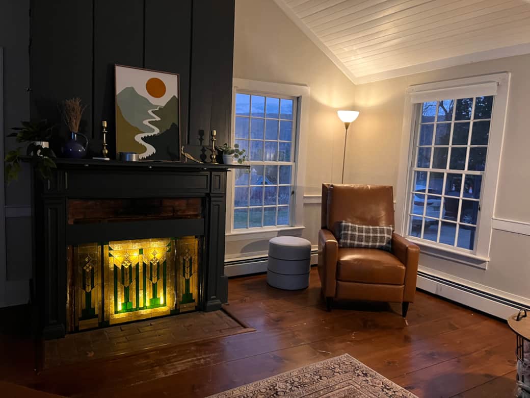 Decorative (nonoperational) fireplace