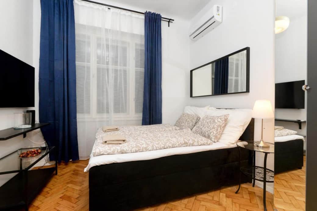 Bed with Flatscreen TV