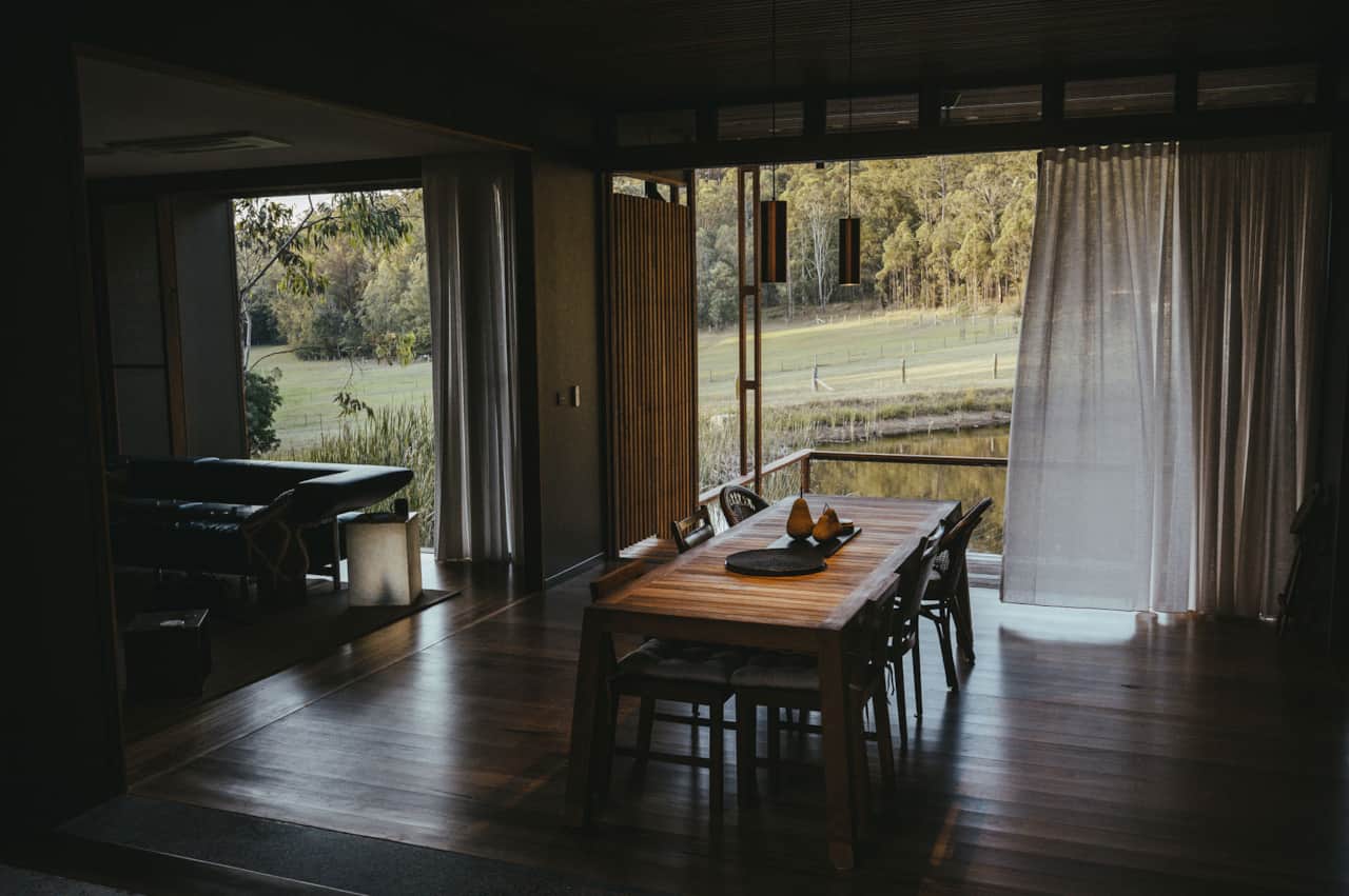 Indoor outdoor dining