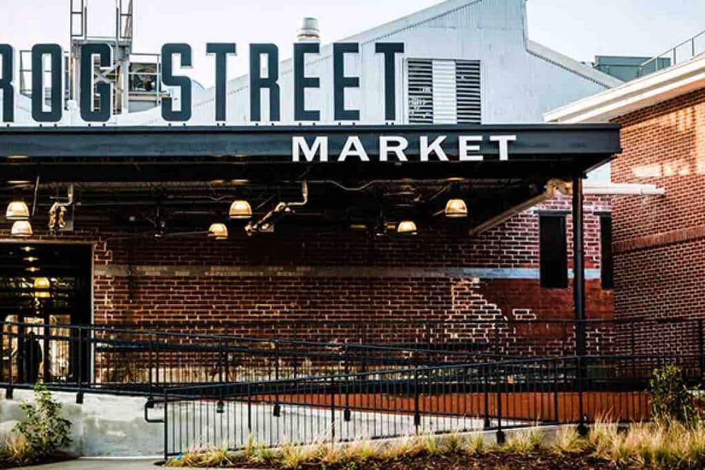 Right across the street from the studio is the Krog Street Market!