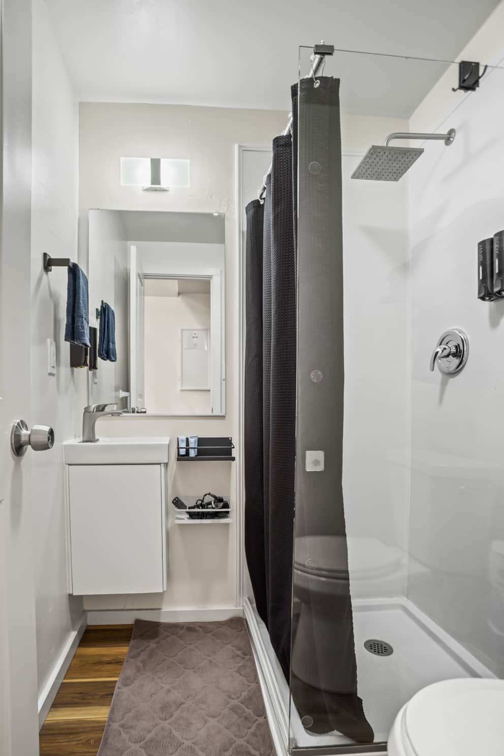 Another view of the bathroom in the cabins